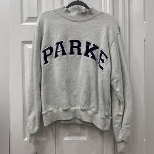 Parke OG Varsity Mockneck in Classic Grey + Denim size S/M